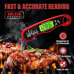 AWLKIM® Digital Meat Thermometer for Cooking, Instant Read Food Thermometer with Backlight & Hold Function - Kitchen Appliances Essentials for BBQ, Stocking Stuffers Gifts for Men Him Dad Birthday