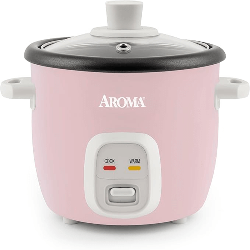 Aroma Housewares 4-Cups (Cooked) / 1Qt. Rice & Grain Cooker (ARC-302NGP), Pink