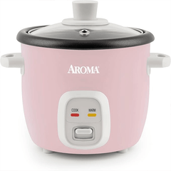 Aroma Housewares 4-Cups (Cooked) / 1Qt. Rice & Grain Cooker (ARC-302NGP), Pink